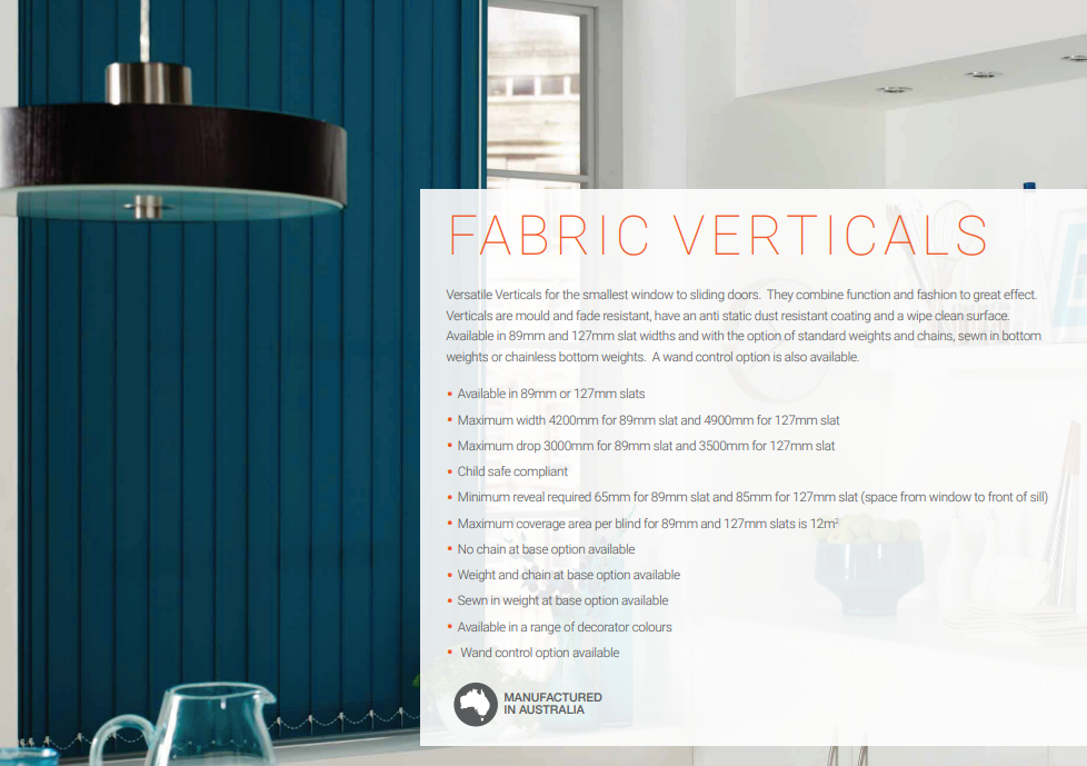 Fabric Vertical Blinds Brochure